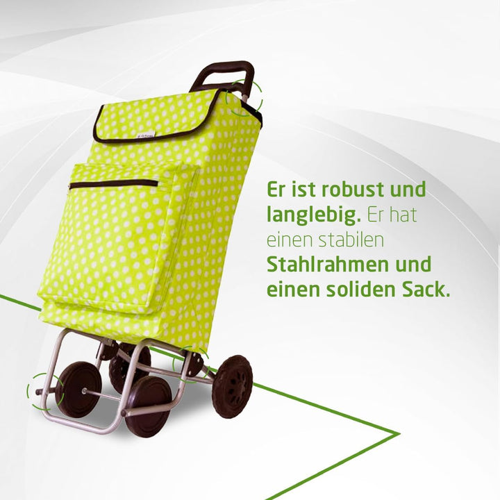 Amig - Einkaufstrolley | 22 x 40 x 106 cm | Stabiler Einkaufswagen mit Kühlfach | Grosse Kapazität 4