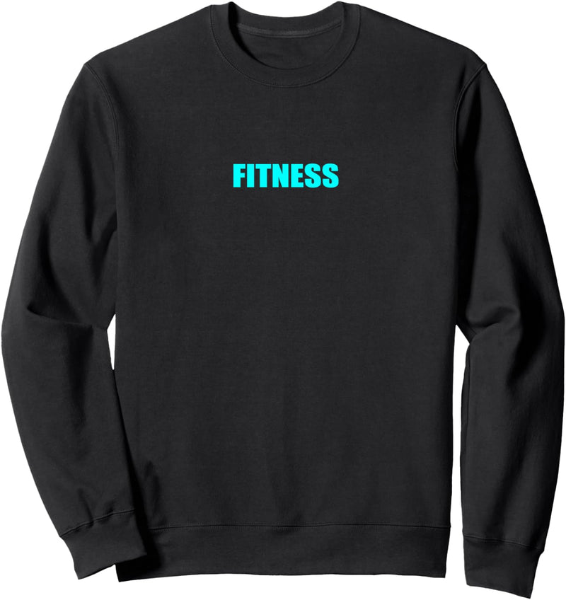 Fitness schlicht modern Hellblau Gym Workout blaue Schrift Sweatshirt