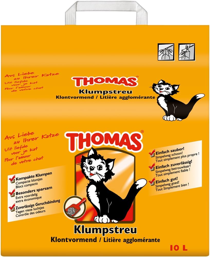 Thomas Klumpstreu Geruchsbindende Katzenstreu (10 L) + Zama4Zingo Karte, 10 L