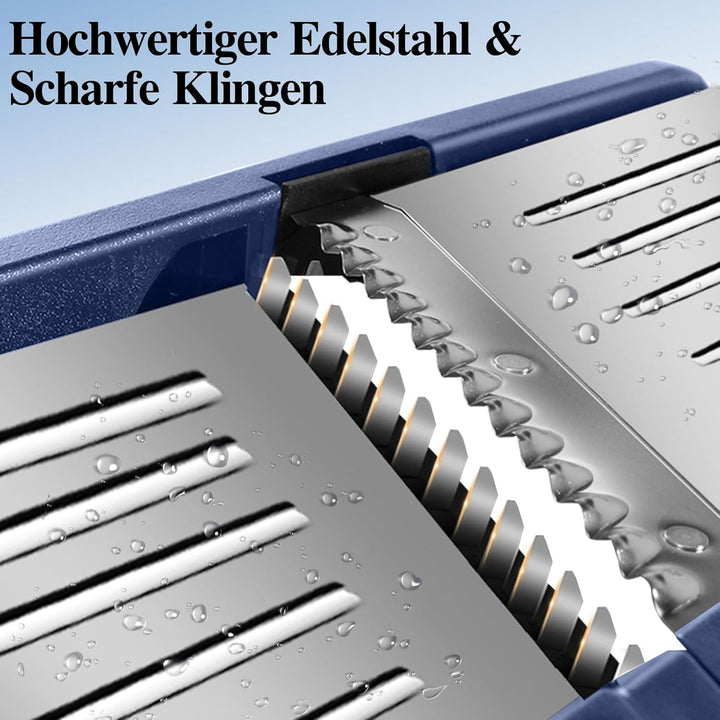 MASTERTOP Mandoline Gemüsehobel, 10 In1 Verstellbar Gemüseschneider Gurkenhobel für Kartoffelchip, Z