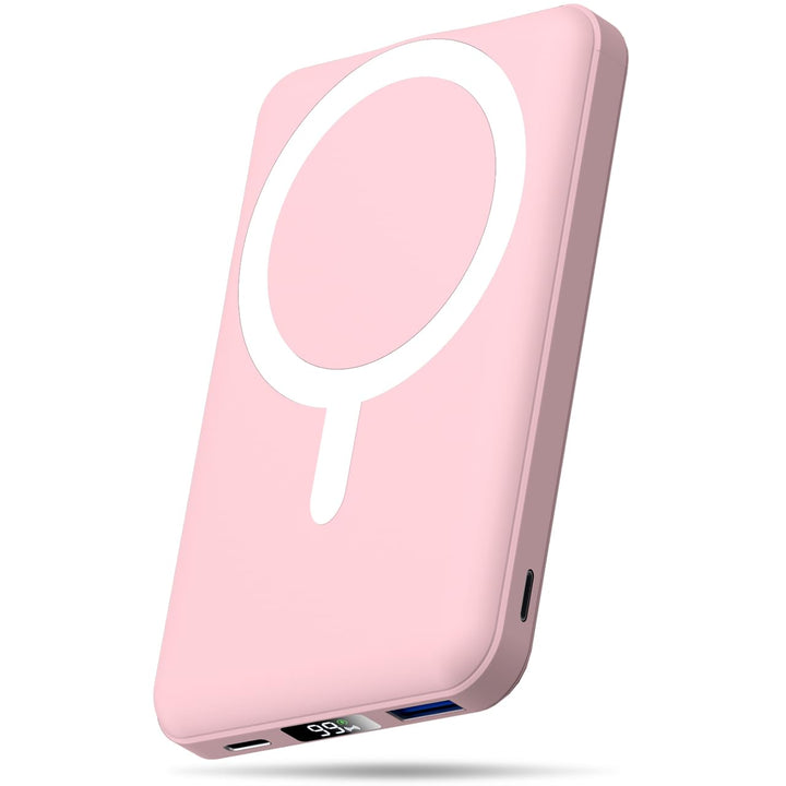 AOGUERBE for MagSafe Wireless Power Bank, Magnetische Powerbank 10000mAh mit USB C in&Out, 22,5W Sch