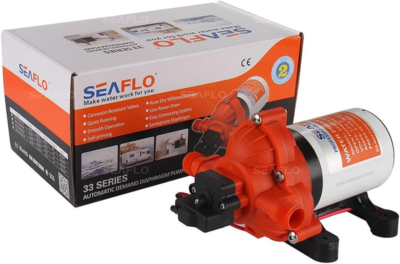Seaflo 33 Serie Membranpumpe 12V/24V/220V 3.0GPM 45PSI(220 Volt)