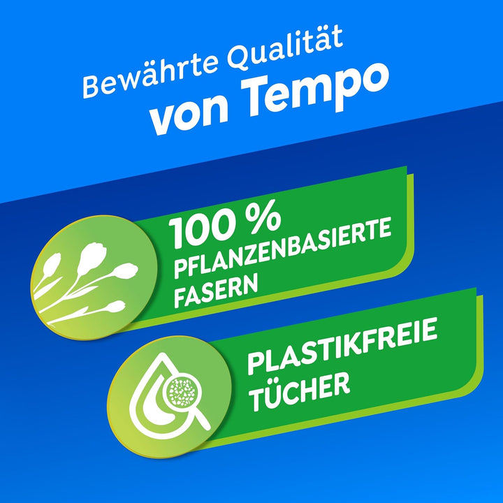 Tempo Sanft und Pflegend feuchtes Toilettenpapier Travelpack, Riesenpackung, 30 Stück