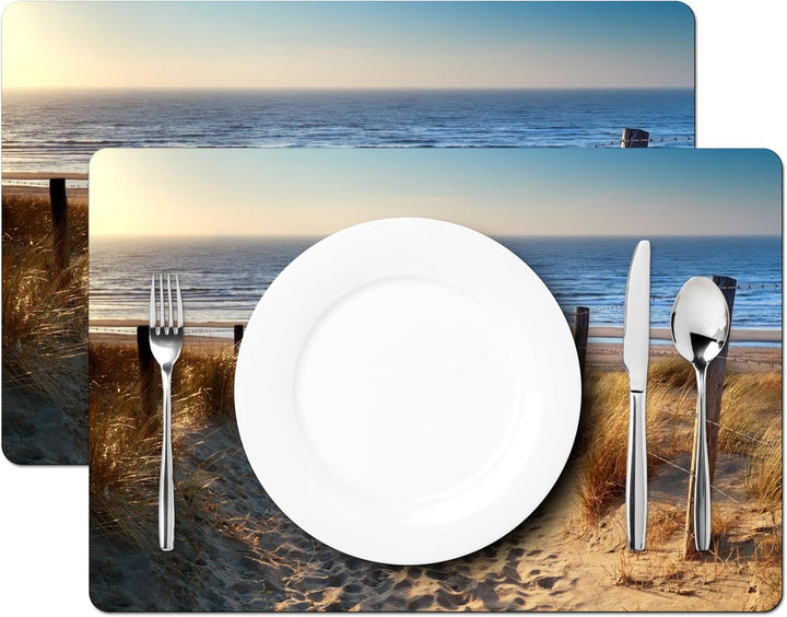 KitchenYeah© Platzsets Abwaschbar 6-Teilig 45x30 cm Tischsets Platzdeckchen Platzset Unterlage Tisch