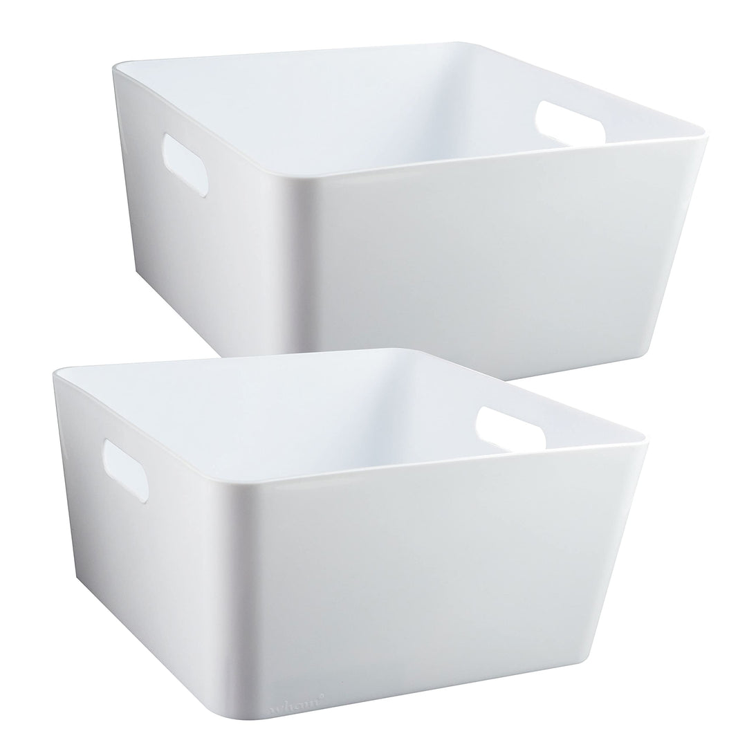 #11 2 Stück Ordnungsboxen passend für Kallax - 15 cm hoch - weiss - 30x 30 cm - Ordnungskorb - Regal