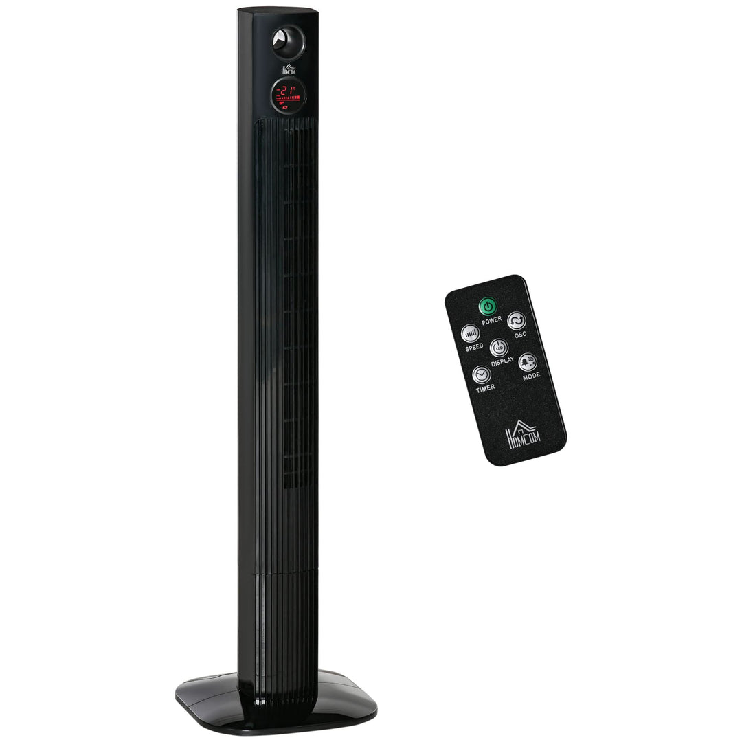 HOMCOM Turmventilator Säulenventilator mit Fernbedienung Standventilator Aroma-Diffusor Timer-Funkti
