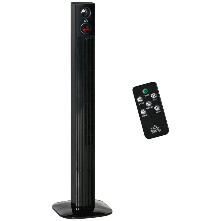 HOMCOM Turmventilator Säulenventilator mit Fernbedienung Standventilator Aroma-Diffusor Timer-Funkti
