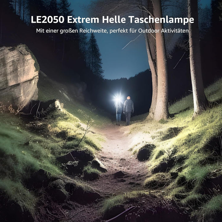 Lepro LED Taschenlampe, LE2050 Extrem Hell, mit Clip, Zoombare Handlampe mit 5 Modi, Wasserdichte Fl