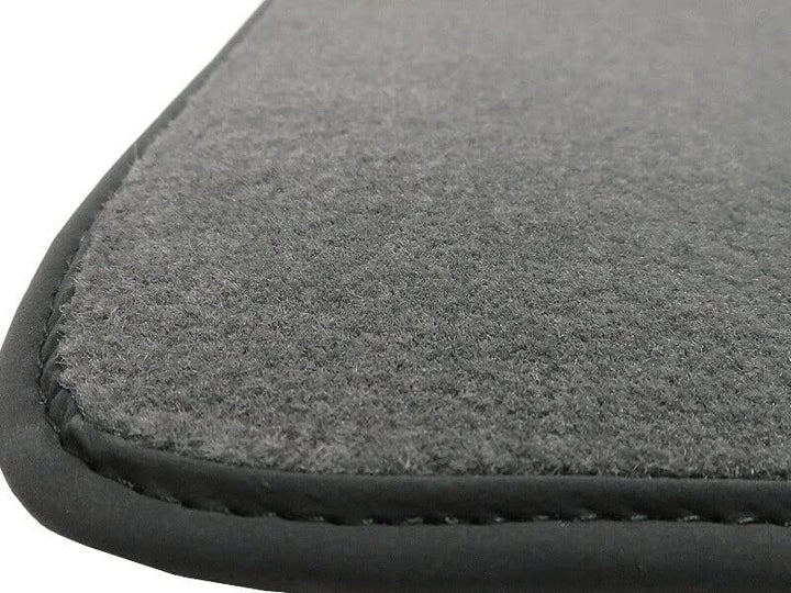 Premium Velourmattenset für Mercedes SLK R170 Bj. 1996 – 2004 PREM GRAU runde Befestigungen Mit Absa