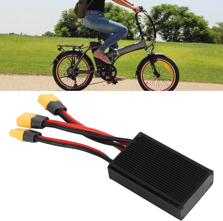FLEXMAN Doppelbatterie Entladekonverter, XT60 Schnittstelle Aluminium Legierung Elektrofahrrad Doppe