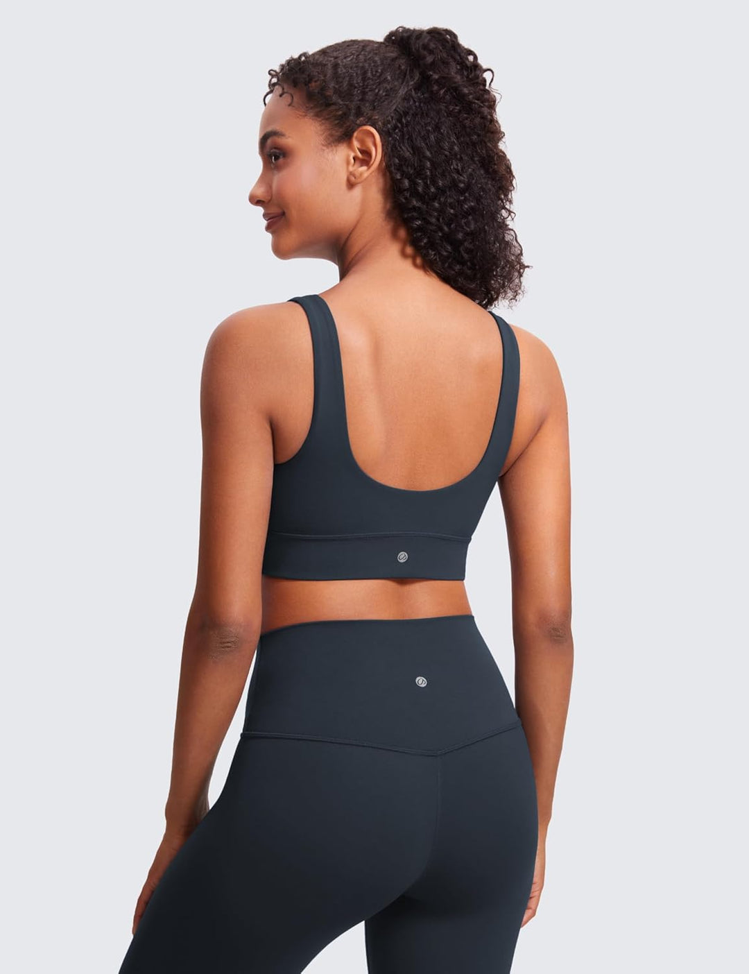 CRZ YOGA Damen Butterluxe Sport BH U Back Ohne Buegel Grosse Brüste Fitness Yoga BH Top, S Echte Mar