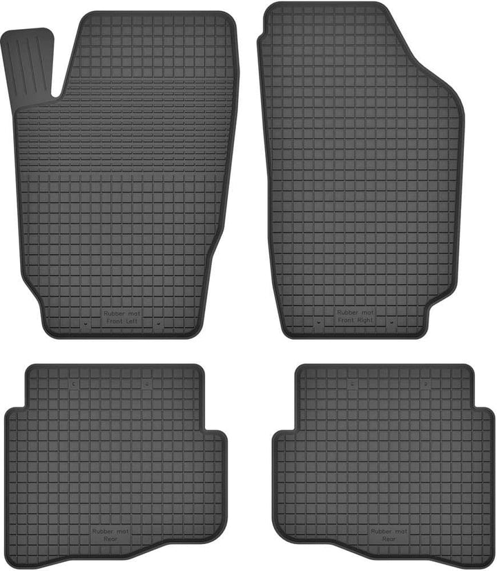 Fussmatten Vorne, Hinten 4er Set für Skoda Fabia 1 6Y 1999-2007 Gummi Gumiimatten, Vorne, Hinten