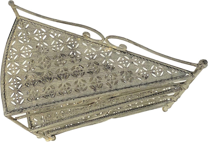 DanDiBo Blumentreppe Innen Metall Weiss Grau 55 cm Blumenständer mit 3 Ablagen 96125 Blumenständer B