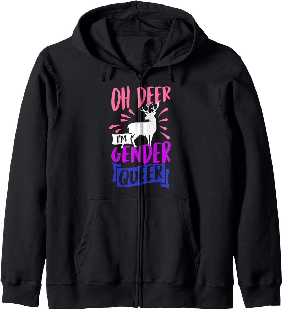 Oh Deer I'm Genderqueer Pride Genderfluid Funny Aesthetic Kapuzenjacke