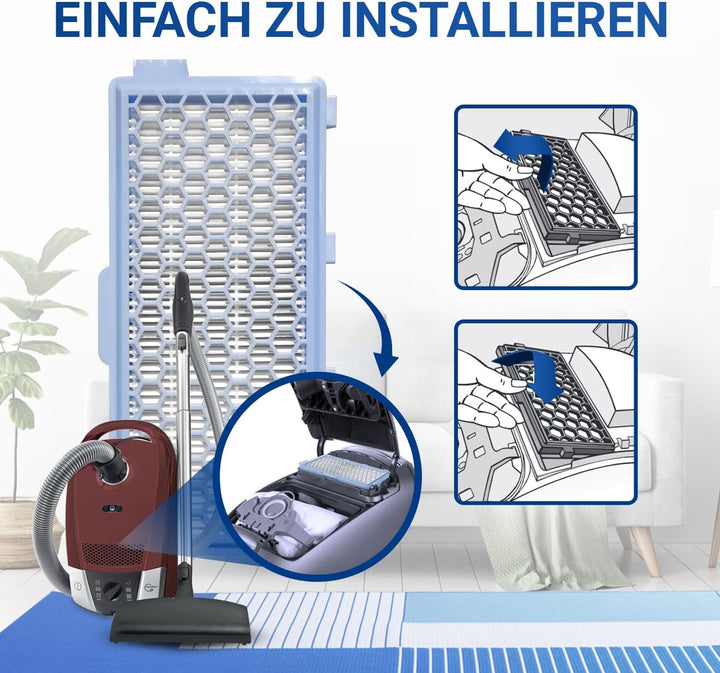 VIOKS 2x Motorfilter Ersatz für Miеle Staubsauger Filter 9616280 SF-HA50 - Staubsaugerfilter Active