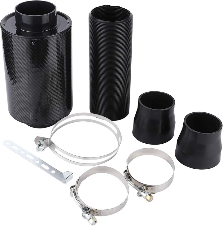 TKSE Induktions Kit, Universal Luftfilter, Universal Auto 3 "Carbon-Faser-Kaltluftfilter-Zufuhr beil