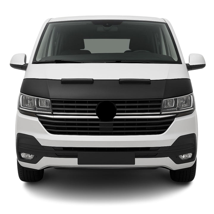 OMAC Haubenbra Steinschlagschutz Bonnet Bra kompatibel mit VW T6 T6.1 Transporter Schwarz Halb