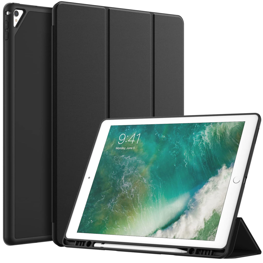 JETech Hülle für iPad Pro 12,9 Zoll (Modell 2015/2017, 1./2. Generation) mit Stifthalter, Dünne Tabl