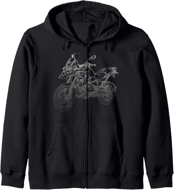 Motorrad Bleistift Motiv R1250GS HP Boxer Enduro Kapuzenjacke
