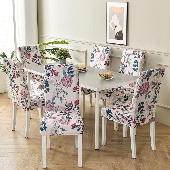 HZDHCLH Stuhlhussen 4er Set Stuhlbezüge Stretch abnehmbar, waschbar, Esszimmerstuhl-Schutzsitz für H