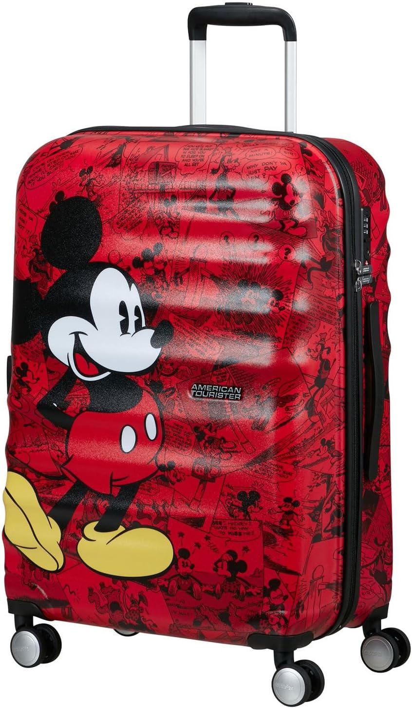 American Tourister Wavebreaker Disney FL - Spinner M, Koffer, 67 cm, 64 L, Mehrfarbig (Mickey Comics