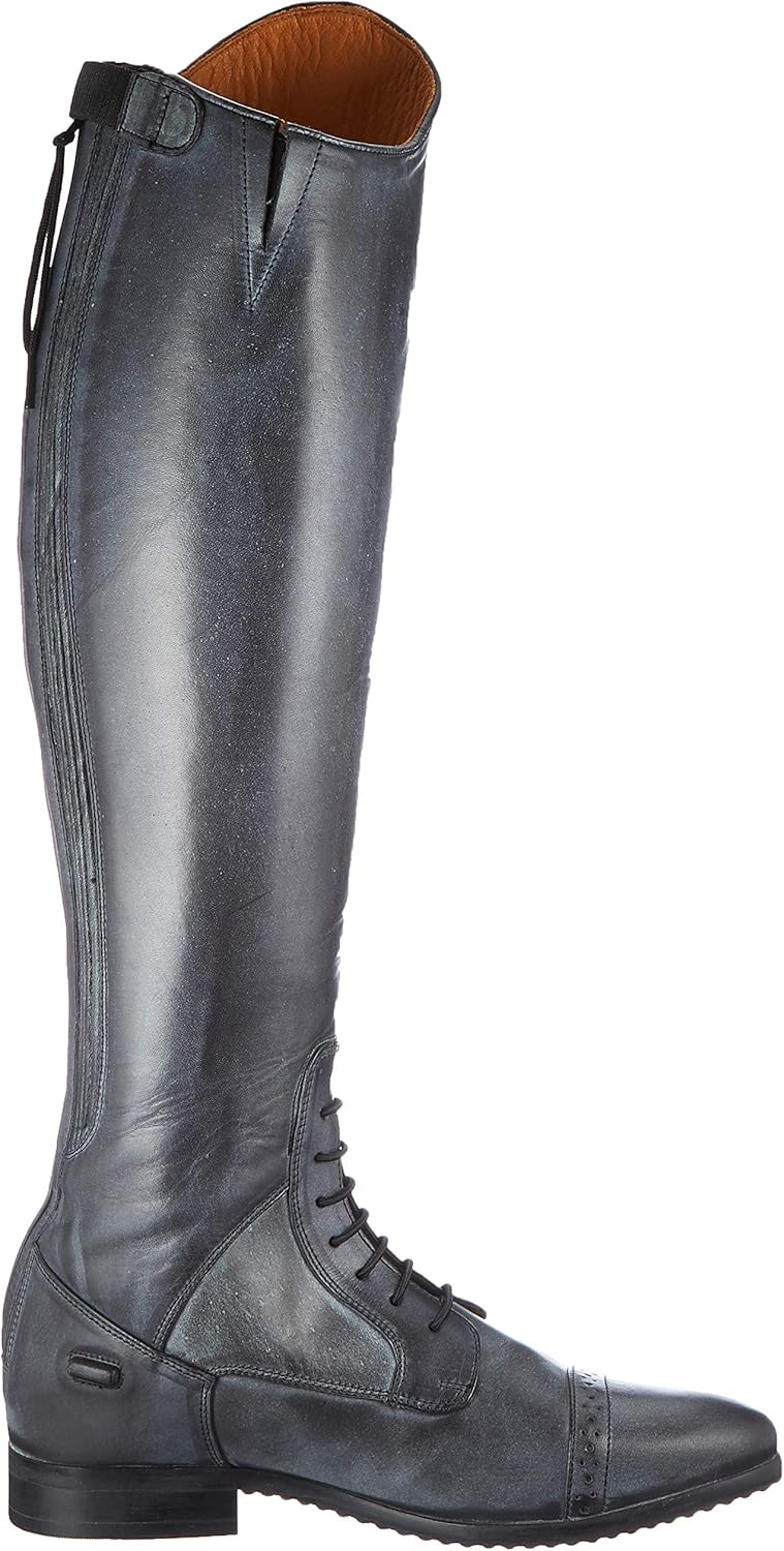 HKM Erwachsene Reitstiefel-Valencia, Langlänge/enge Weite9195 Hose, 9195 schwarz/Grau, 39, Schwarz G