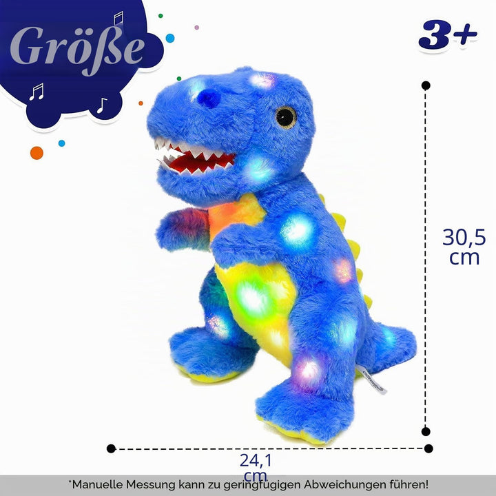 Blau Dinosaurier LED Plüschtier mit Licht up Plüsch T-Rex Plüschtiere Spielzeug, Dino Kuscheltier St