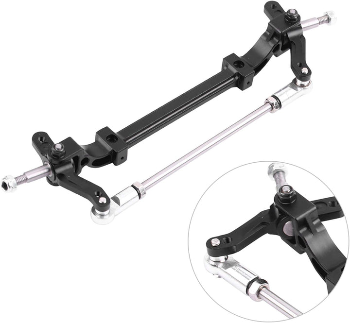 KIMISS Lesu 1/14 Aluminiumoy Lenkachse Aluminiumoyont End Lenkradachse für 1/14 RC Traktor LKW