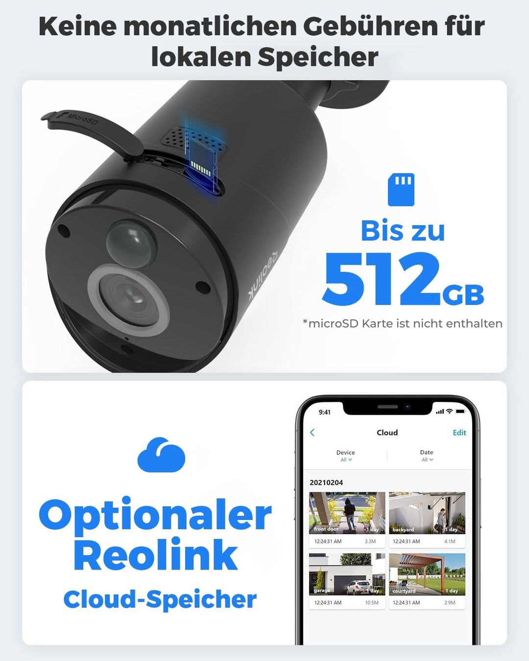 Reolink 2K 3MP Überwachungskamera Aussen Akku, Solar WALN IP Kamera Outdoor mit Person/Fahrzeugerken