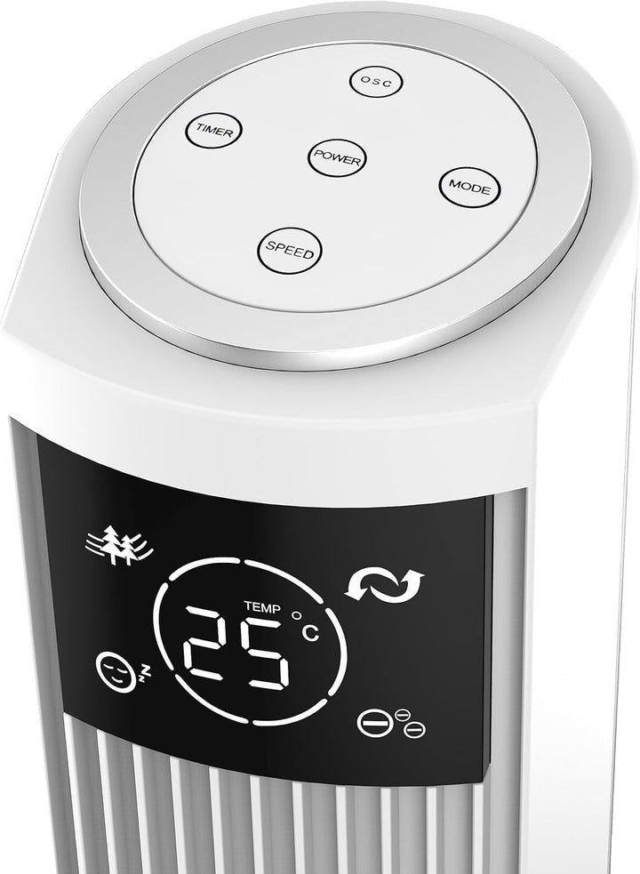Be Cool Turm-Ventilator – Effektiver Turmventilator für Innenbereich, 3 Geschwindigkeitsstufen, Luft