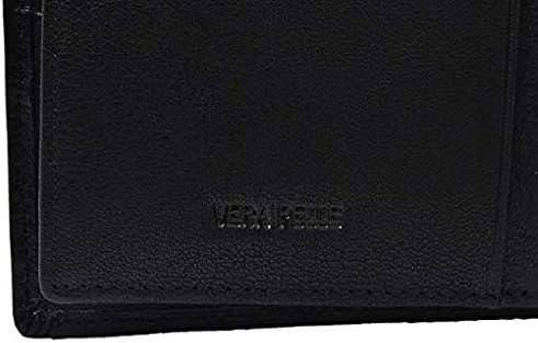 Pierre Cardin Herren Portemonnaie schwarz Leder mit Portemonnaie und Klappe