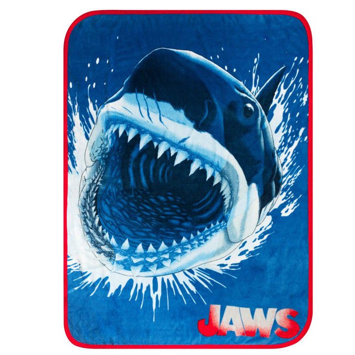 Franco Collectibles Jaws Bedding Überwurf, superweich, Mikro-Raschel, 116,8 x 152,4 cm, offizielles