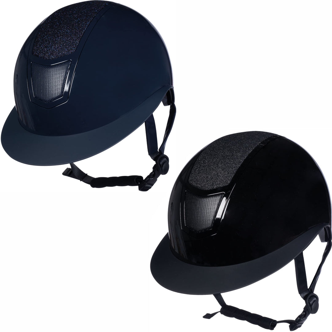 HKM Herren Shiny Diamond Reithelm, Schwarz, S