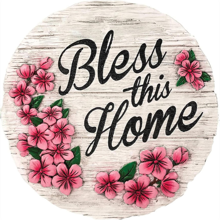 Spoontiques - Gartendekoration - Bless This Home Trittstein - Dekostein für den Garten