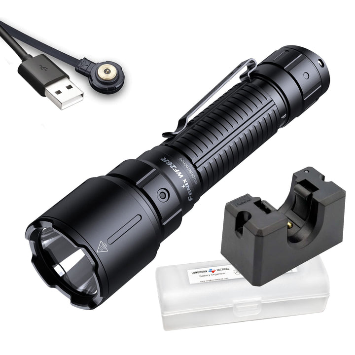 Fenix WF26R Wiederaufladbare Polizei-Taschenlampe, 3000 Lumen, superhelles Licht, mit Ladeschale und