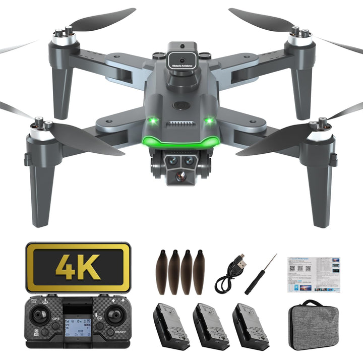 S166 GPS Drohne mit 4K Kamera, unter 249g für Erwachsene, Bürstenloser Motor, 60 Min Flugzeit (3 Akk