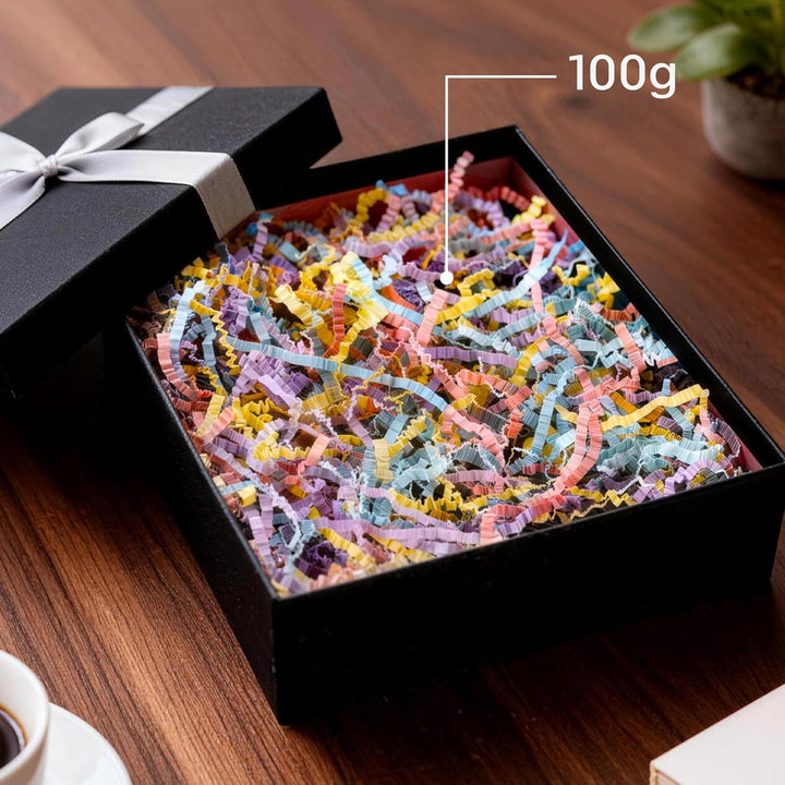 Raffia Geschreddertes Papier, 100g Füllmaterial Geschenk, Raffia Hamper Shreds, Geschreddertes Papie