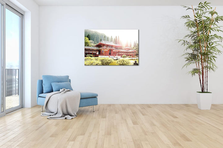 deyoli atemberaubende Tempelanlage in Asien Format: 60x40 als Leinwandbild, Motiv fertig gerahmt auf