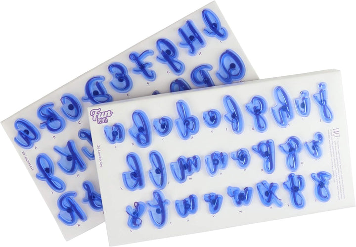 PME FF52 Fun Fonts-Alphabet-Stempel, 52, Gross-und Kleinbuchstaben, Kollektion 1, Plastic Kollektion