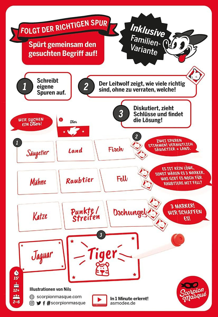 Le Scorpion Masqué | Master Word | Partyspiel | Ratespiel | 2-6 Spieler | Ab 12+ Jahren | 15+ Minute