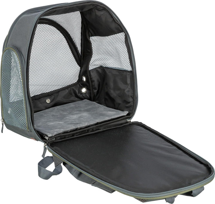 TRIXIE Hunde-Rucksack Lyla - Hunderucksack bis 8kg - Rucksack für Hunde mit Aussentaschen, integrier