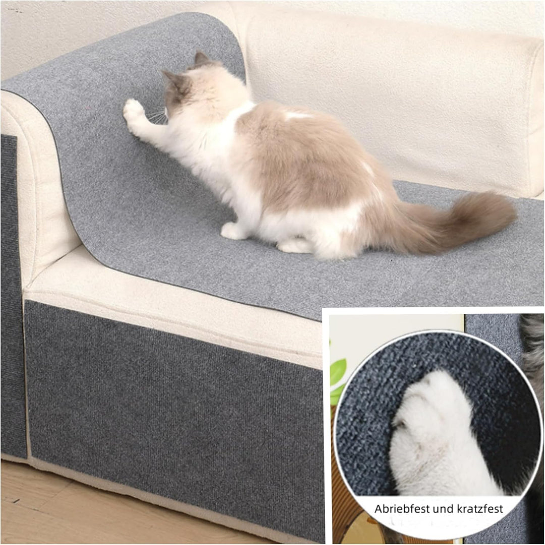 Kratzmatte Selbstklebend für Katze, Wand Kratzteppich Katze Schwarz, 40×200cm Kratzbretter Kratzschu