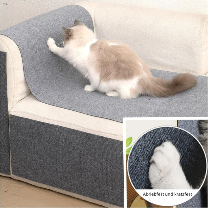 Kratzmatte Selbstklebend für Katze, Wand Kratzteppich Katze Schwarz, 40×200cm Kratzbretter Kratzschu