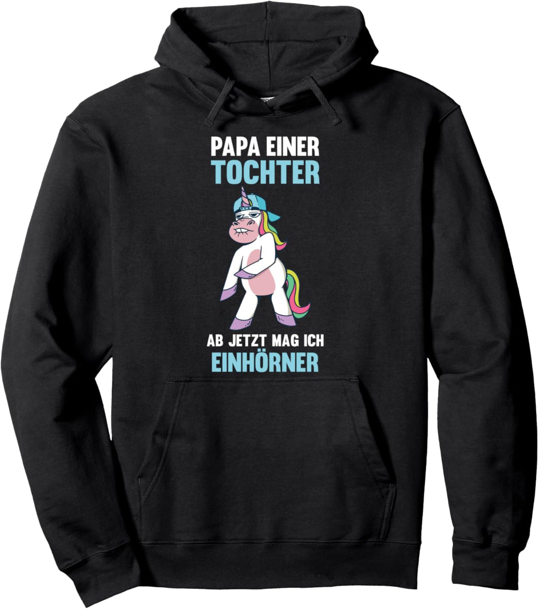 Vater Vatertag Papa Einhorn Tochter Pullover Hoodie