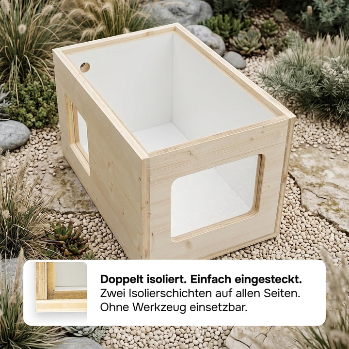 catcabin Katzenhaus für Draussen, Winterfest, Isoliert, Massivholz, Made in Germany, Outdoor Katzenh
