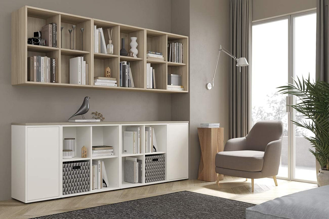 Iconico Home QBE, Wandwürfel mit 4 Fächern, Eingang, Wohnzimmer, Schlafzimmer, Jugendzimmer, Arbeits