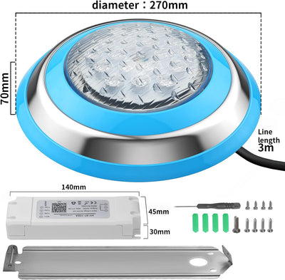 Direkt Unter Wasser Installieren 54W 12V LED Poolbeleuchtung Unterwasser Pool Beleuchtungen 18*3W RG