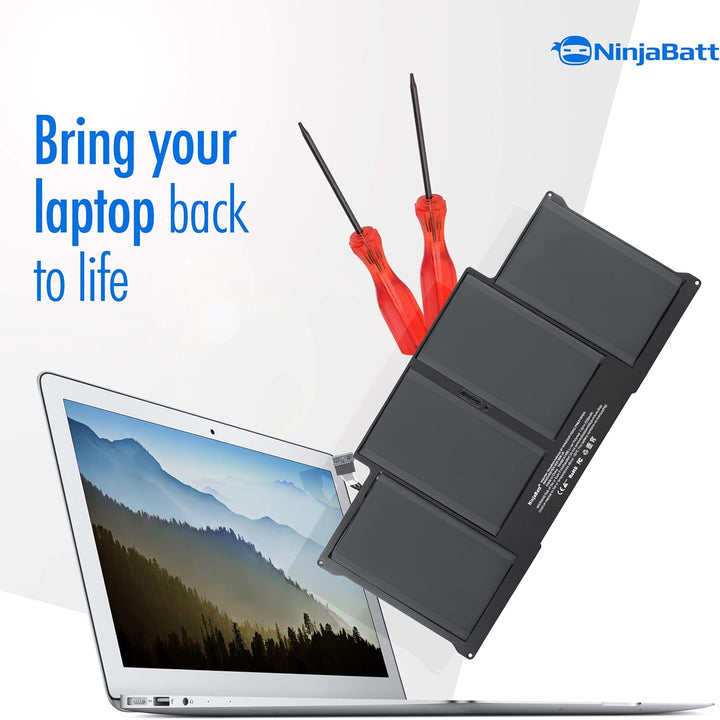 NinjaBatt Batterie A1466 A1496 für Apple MacBook Air 13 Inch [2010 2011 2012 2013 2014 2015 2016 201