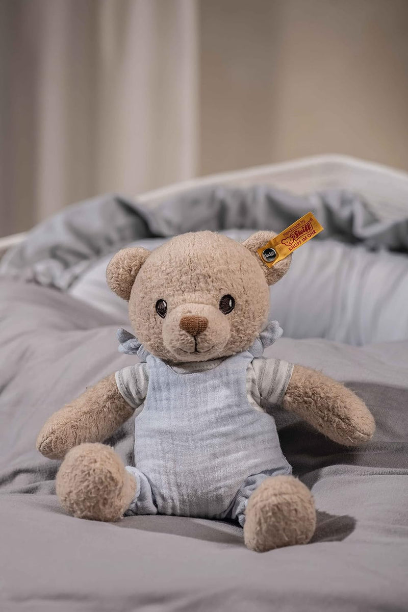 Steiff 242625 GOTS Niko Teddybär 26cm, beige/blau