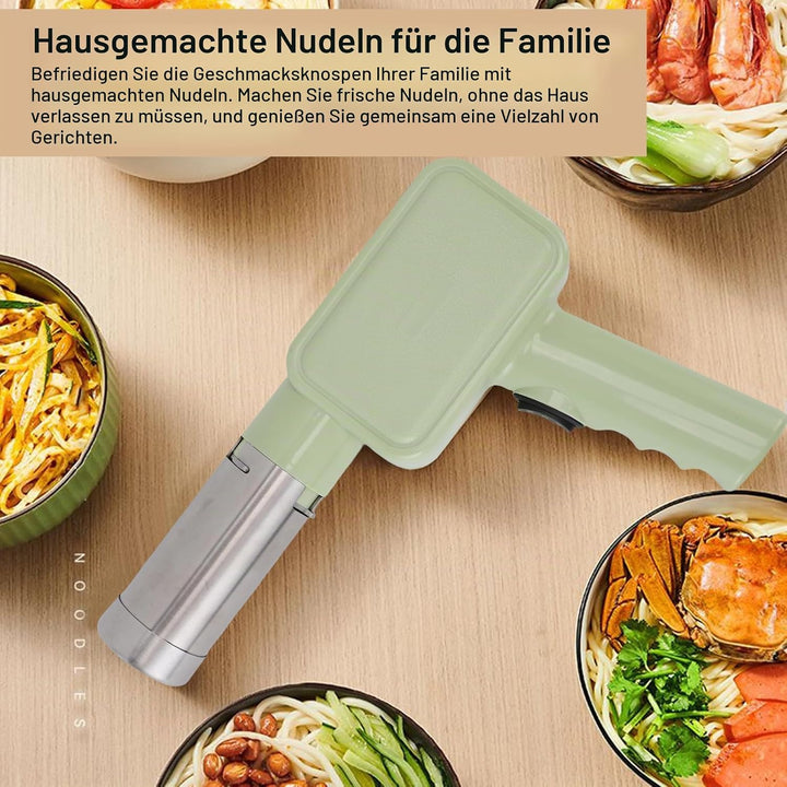 Kabelloser Hand-Nudelmacher, tragbare elektrische Nudelmaschine mit 9 Nudelformen, 2 Wurstherstellun